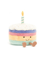 Jellycat A1RBC Peluche - Gâteau d'anniversaire arc-en-ciel - Grand - Amuseable - Jellycat vendu par Veille sur toi
