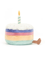 Jellycat A2RBC Peluche - Gâteau d'anniversaire arc-en-ciel - Petit - Rainbow birthday cake- Amuseable - Jellycat vendu par Veille sur toi