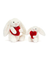 Jellycat BB3LOVE Peluche - Lapin blanc avec coeur - Bashful - Moyen - Jellycat vendu par Veille sur toi