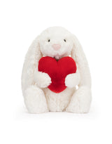 Jellycat BB3LOVE Peluche - Lapin blanc avec coeur - Bashful - Moyen - Jellycat vendu par Veille sur toi