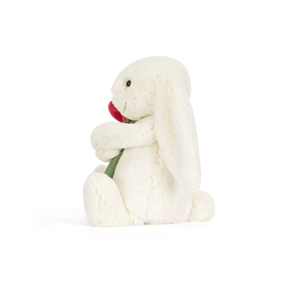 Soft Plush Toy - Bunny with Rose - Jellycat | Veille sur toi