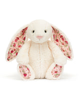 Jellycat BMP3MS Peluche - Lapin Bashful Blossom - Crème Fraise - Original - Jellycat vendu par Veille sur toi