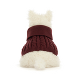 Jellycat MUN2JUM Peluche - Chien Munro Scottie avec chandail d'hiver - Jellycat vendu par Veille sur toi