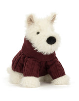 Jellycat MUN2JUM Peluche - Chien Munro Scottie avec chandail d'hiver - Jellycat vendu par Veille sur toi
