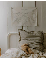 KAM ⚜ KAM-AFFICHE-CARTEMONDE Affiche sur Cuir Végétalien - Carte du Monde - KAM vendu par Veille sur toi