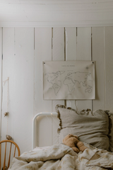 KAM ⚜ KAM-AFFICHE-CARTEMONDE Affiche sur Cuir Végétalien - Carte du Monde - KAM vendu par Veille sur toi