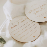 Le petit tableau noir ⚜ PAST-BOIS-BB Pastille de bois recto/verso - Premier jour - Le petit tableau noir vendu par Veille sur toi