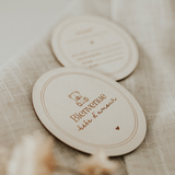 Le petit tableau noir ⚜ PAST-BOIS-NAISSANCE-OURSON Pastille de bois recto/verso - Naissance ourson - Le petit tableau noir vendu par Veille sur toi