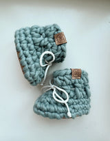 Les Petits Tousi ⚜ Pantoufles en laine - Océan - Les Petits Tousi vendu par Veille sur toi