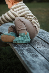 Les Petits Tousi ⚜ Pantoufles en laine - Océan - Les Petits Tousi vendu par Veille sur toi