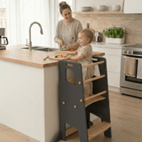 Little Treasures Learning Tower - Kitchen Helper Stool - Dark Grey vendu par Veille sur toi