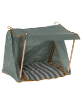 Maileg 11-3401-00 Tente du joyeux campeur sarcelle pour souris - avec auvent - Maileg vendu par Veille sur toi