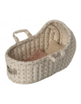 Maileg 11-3403-00 Couffin crème / fleur ocre et couverture rose pour lapin - Maileg vendu par Veille sur toi