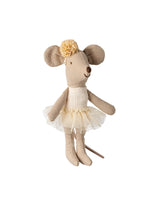 Maileg 17-4107-00 Petite soeur souris Ballerine avec pompom -  Blanc cassé - Maileg vendu par Veille sur toi