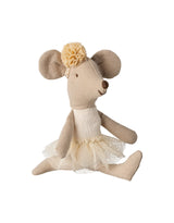 Maileg 17-4107-00 Petite soeur souris Ballerine avec pompom -  Blanc cassé - Maileg vendu par Veille sur toi