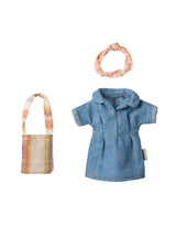 Maileg 17-5309-00 Vêtements pour maman souris - Maileg Robe en denim et accessoires vendu par Veille sur toi