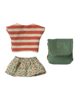 Maileg 17-6204-01 Vêtements et sac à dos pour grande soeur souris - Vert - Maileg vendu par Veille sur toi