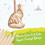 Porte-bougie en porcelaine - Chat Maine Coon - Camp Hollow