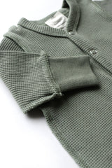 MARKLIEN 000OCS0N Organic Waffle Sleepsuit Seafoam Newborn vendu par Veille sur toi