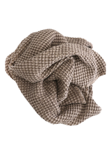 MARKLIEN 000WBHAC Couverture en coton gaufré - Noisette - MARKLIEN 100 x 100 cm vendu par Veille sur toi