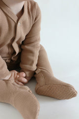 MARKLIEN Organic Waffle Sleepsuit Cappuccino vendu par Veille sur toi