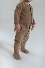 MARKLIEN Organic Waffle Sleepsuit Cappuccino vendu par Veille sur toi