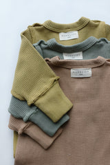 MARKLIEN Organic Waffle Sleepsuit Seafoam vendu par Veille sur toi