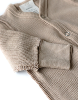 MARKLIEN Pyjama à pattes en bambou gaufré - taupe - MARKLIEN vendu par Veille sur toi
