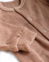 MARKLIEN Pyjama à pattes en coton terry - caramel - MARKLIEN vendu par Veille sur toi