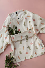 Menoum Menoum MNM-BML-010 Bavoir à manches longues - Les légumes - Menoum Menoum vendu par Veille sur toi