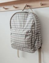 Menoum Menoum Sac-à-dos - Carreau taupe - Menoum Menoum vendu par Veille sur toi