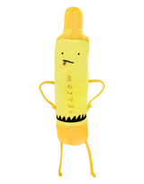 MerryMakers 1995 Peluche crayon 12" - Rébellion chez les crayons - Jaune - MerryMakers vendu par Veille sur toi