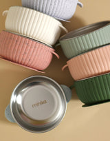 Minika ⚜ Bol en acier inoxydable avec succion en silicone - Minika vendu par Veille sur toi