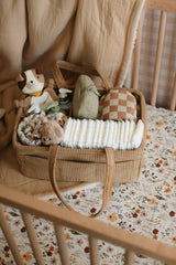 Minika ⚜ DiaperCaddy-Almond Panier organisateur de couches - Amande - Minika vendu par Veille sur toi