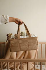 Minika ⚜ DiaperCaddy-Almond Panier organisateur de couches - Amande - Minika vendu par Veille sur toi