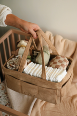 Minika ⚜ DiaperCaddy-Almond Panier organisateur de couches - Amande - Minika vendu par Veille sur toi