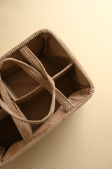 Minika ⚜ DiaperCaddy-Almond Panier organisateur de couches - Amande - Minika vendu par Veille sur toi