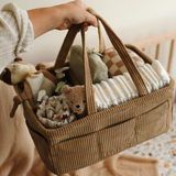 Minika ⚜ DiaperCaddy-Almond Panier organisateur de couches - Amande - Minika vendu par Veille sur toi
