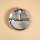 Minika ⚜ MINIKA-ASSIETTE-STAINLESS-SORBET Assiette en acier inoxydable avec succion en silicone - Minika Sorbet vendu par Veille sur toi
