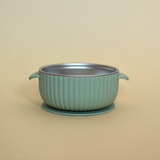 Minika ⚜ MINIKA-BOL-STAINLESS-SAGE Bol en acier inoxydable avec succion en silicone - Minika Sauge vendu par Veille sur toi