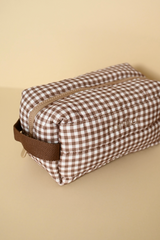 Minika ⚜ MINIKA-POUCH-VICHYBRUN Pochette de rangement - Vichy brun - Minika vendu par Veille sur toi