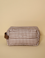 Minika ⚜ MINIKA-POUCH-VICHYBRUN Pochette de rangement - Vichy brun - Minika vendu par Veille sur toi