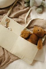 Minika ⚜ PochetteRangement-Creme Pochette de rangement pour lit de bébé - Crème - Minika vendu par Veille sur toi