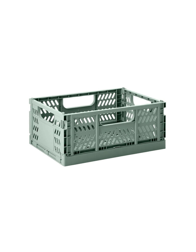 Panier de rangement pliable en matière recyclée - vert  3 sprouts