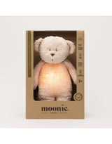 Moonie MRO2 Peluche Sonore en Coton Biologique avec Veilleuse 2.0 - Ourson Rose - Moonie vendu par Veille sur toi