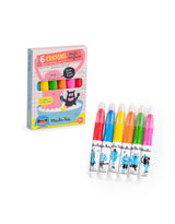 Moulin Roty 716611 6 crayons multisurfaces - Les Schmouks - Moulin Roty vendu par Veille sur toi