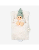 Nanchen Natur 539427 Poupée musicale dans un sac de couchage - nucki bonnet turquoise - Nanchen Natur vendu par Veille sur toi