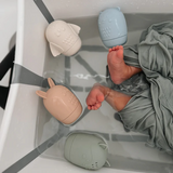 Noüka WD01 Jouet de bain animaux en silicone - Rose/Sable/Feuille/Bleu - Noüka Default vendu par Veille sur toi