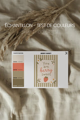 Oleka Canvas BERRY SWEET, Oeuvre sur toile rigide, encadré Naturel Clair (collective) vendu par Veille sur toi