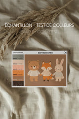 Oleka Canvas BEST FRIENDS TRIO, Oeuvre sur toile rigide, encadré Naturel Clair (collective) vendu par Veille sur toi